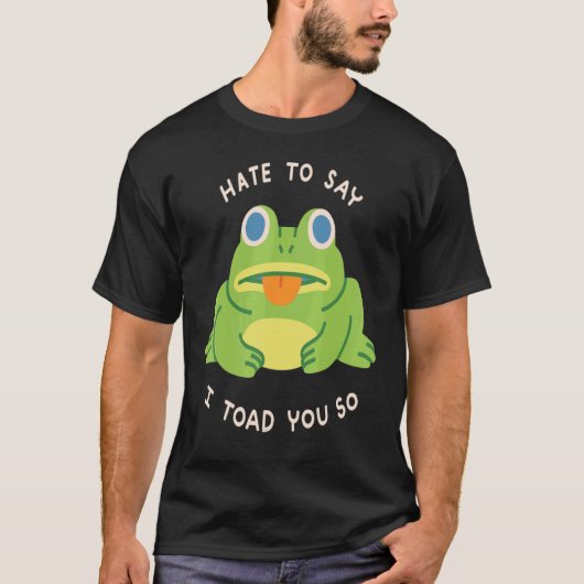 可愛い両生類のカエルと言うのは嫌だ Tシャツ (正面)