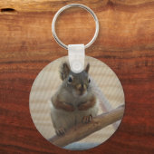 可愛い丸いリスのブランチ キーホルダー (正面)