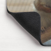 可愛い丸いリスのブランチ マウスパッド (コーナー)