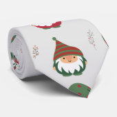 可愛い丸っぽいクリスマス小人柄 ネクタイ (ロール)