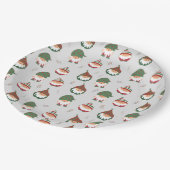 可愛い丸っぽいクリスマス小人柄 ペーパープレート (アングル)