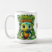 可愛い亀お洒落亀グラフィック🐢 コーヒーマグカップ (左)