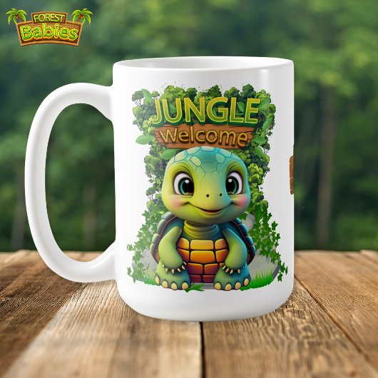 可愛い亀お洒落亀グラフィック🐢 コーヒーマグカップ