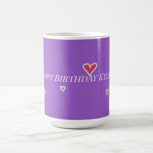 可愛い予測できなハート誕生日のために彼女のマグカップ コーヒーマグカップ (中央)