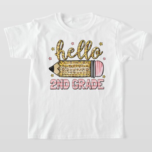 可愛い二年生 コケット リボン 先生 ガール Tシャツ (レイダウン)