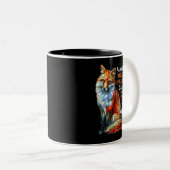 可愛い人になれない限り、いつも自分キツネでいなさい ツートーンマグカップ (正面右)