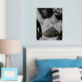 可愛い人の金ゴールドお洒落を楽し結婚く 箔ポスター (インサイチュ (寝室))