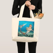 可愛い人魚 ラージトートバッグ (正面(商品))