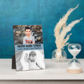 可愛い今そして息子の写真父の日モダン フォトプラーク (側面)