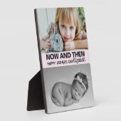 可愛い今と娘の写真父の日 フォトプラーク (側面)