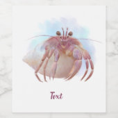 可愛い仙人カニのスケッチ ワインラベル (シングルラベル)