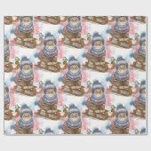 可愛い休日の猫 ラッピングペーパー (フラット)