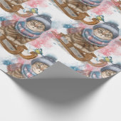 可愛い休日の猫 ラッピングペーパー (角)