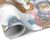 可愛い休日の猫 ラッピングペーパー (ロールコーナー)