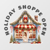 可愛い休日の買い物開いたウィンドウにしがみつく ウィンドウサイン (シート)