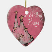 可愛い休日はピンクのクリスマスツリー セラミックオーナメント (右)