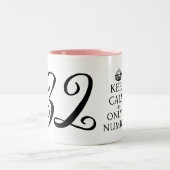 可愛い保静かな引用文32番目の誕生日コーヒーマグギフト ツートーンマグカップ (中央)