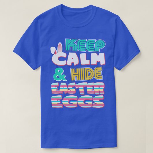 可愛い保静かな隠しイースターエッグイースターバニー Tシャツ (デザイン正面)