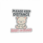 「可愛い保Please Distance - Boardベビー シール (正面)