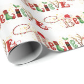 可愛い信じスクリススピリットタイポグラフィ ラッピングペーパー (ロールコーナー)