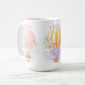 可愛い信仰ホープ愛サファリジャングルバルーン コーヒーマグカップ (正面左)