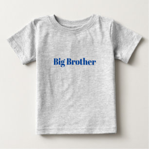 可愛い兄弟のブルーグレー ベビーTシャツ