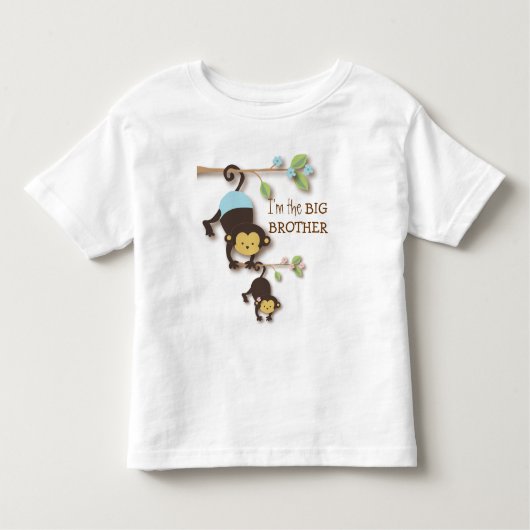 可愛い兄弟猿とリル'ベビーシス トドラーTシャツ (正面)
