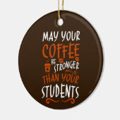 可愛い先生コーヒー好きの気持ち セラミックオーナメント (左)