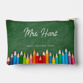 可愛い先生チョークボード色鉛筆 アクセサリーポーチ (裏面)