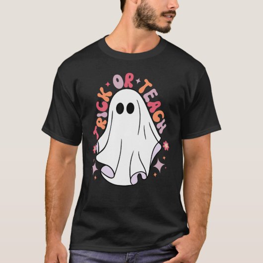 可愛い先生ハロウィーングルービー幽霊ハロウィントラ Tシャツ (正面)