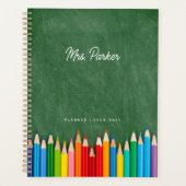 可愛い先生パーソナライズされたレッスン プランナー手帳 (正面)