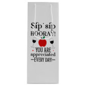 可愛い先生鑑賞ワードアート ワインギフトバッグ (正面)