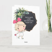 可愛い先生鑑賞曲げサンキューカード サンキューカード (裏面)