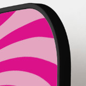 可愛い光学錯覚ボルテックスモノグラムピンクシェード ピックルボールラケット (左詳細)