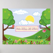 可愛い全てが良く期待される木の花鳥 ポスター (正面)