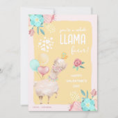 可愛い全ラマおもしろい子供教室バレンタイン シーズンカード (正面)