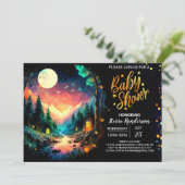 可愛い冒険がティンバーランド赤ちゃんシャワーを待つ 招待状 (スタンド正面)