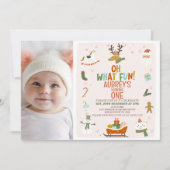 可愛い写真ああ何おもしろいクリスマス1日 招待状 (正面)