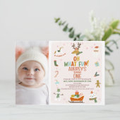 可愛い写真ああ何おもしろいクリスマス1日 招待状 (スタンド正面)