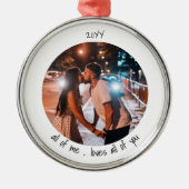 可愛い写真が大好き メタルオーナメント (正面)