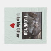 可愛い写真が好き フリースブランケット (正面(横))