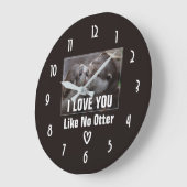 可愛い写真が好き ラージ壁時計 (傾斜)