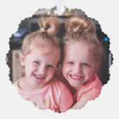 可愛い写真のクリカラフルスモダンマス オーナメントカード (裏面)