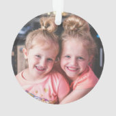 可愛い写真のクリカラフルスモダンマス オーナメント (裏面)