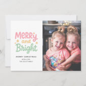 可愛い写真のクリカラフルスモダンマス シーズンカード (正面)