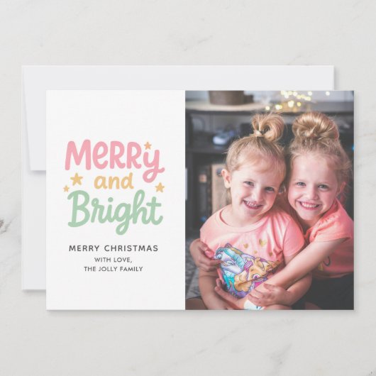 可愛い写真のクリカラフルスモダンマス シーズンカード (正面)