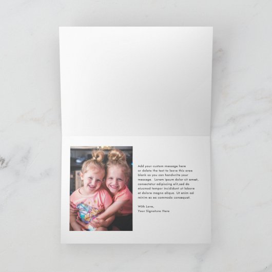 可愛い写真のクリカラフルスモダンマス シーズンカード (内部)