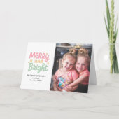 可愛い写真のクリカラフルスモダンマス シーズンカード (正面)