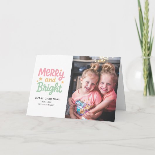 可愛い写真のクリカラフルスモダンマス シーズンカード (正面)