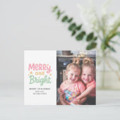 可愛い写真のクリカラフルスモダンマス シーズンポストカード (スタンド正面)